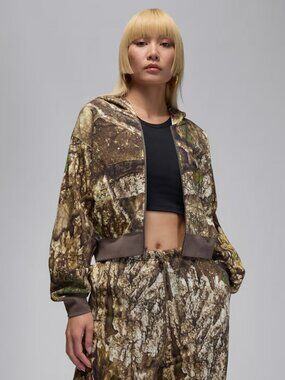 Nike Jordan Brooklyn Fleece Realtree Mod Crop Full-Zip Hoodie